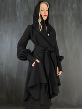 Tournure Hooded Coat in Pure Wool (Pre-Order)