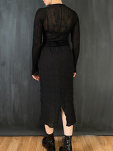 Semi-Sheer Ruff Collar Longsleeve in Black