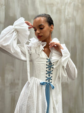 Caterina Stays Gown in White Broderie