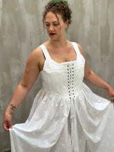 Caterina Stays Gown in White Broderie