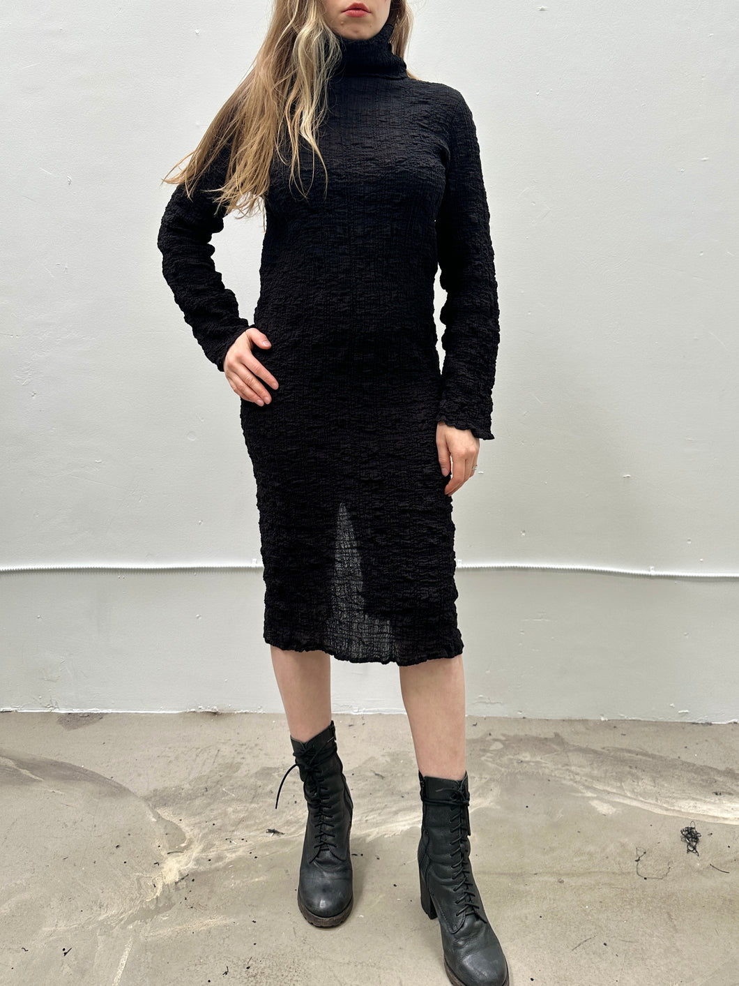 Cotton turtleneck dress sales