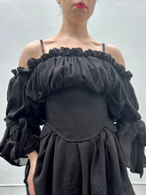 Sample Sale: Contour Corset Belt in Black Linen (Min 30-33" Waist)