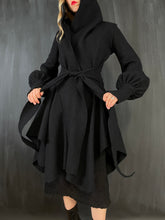 Tournure Hooded Coat in Pure Wool (Pre-Order)