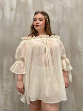 Paperbag Tunic in Cotton Voile (Parchment)
