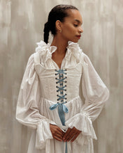 Caterina Stays Gown in White Broderie