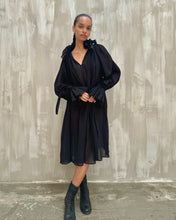 Maxi Alchemist Chemise in Black Cotton Gauze