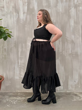 Semi-Sheer Petticoat Skirt (Black)