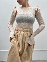 Sample Sale: Drawstring Skirt in Champagne Linen (Multiple Sizes)