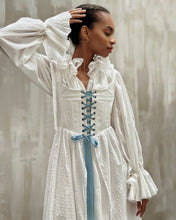 Caterina Stays Gown in White Broderie