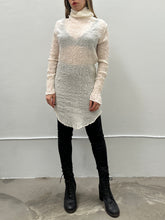 Sample Sale: High Collar Tunic in Cream Crinkled Cotton (All Sizes)