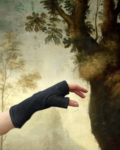 Fingerless Gloves in Ribbed Fleece