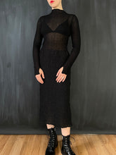 Semi-Sheer Ruff Collar Longsleeve in Black