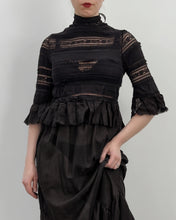 Sample Sale: Lace High Collar Top w/Half Sleeve (S)