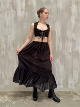 Semi-Sheer Petticoat Skirt (Black)