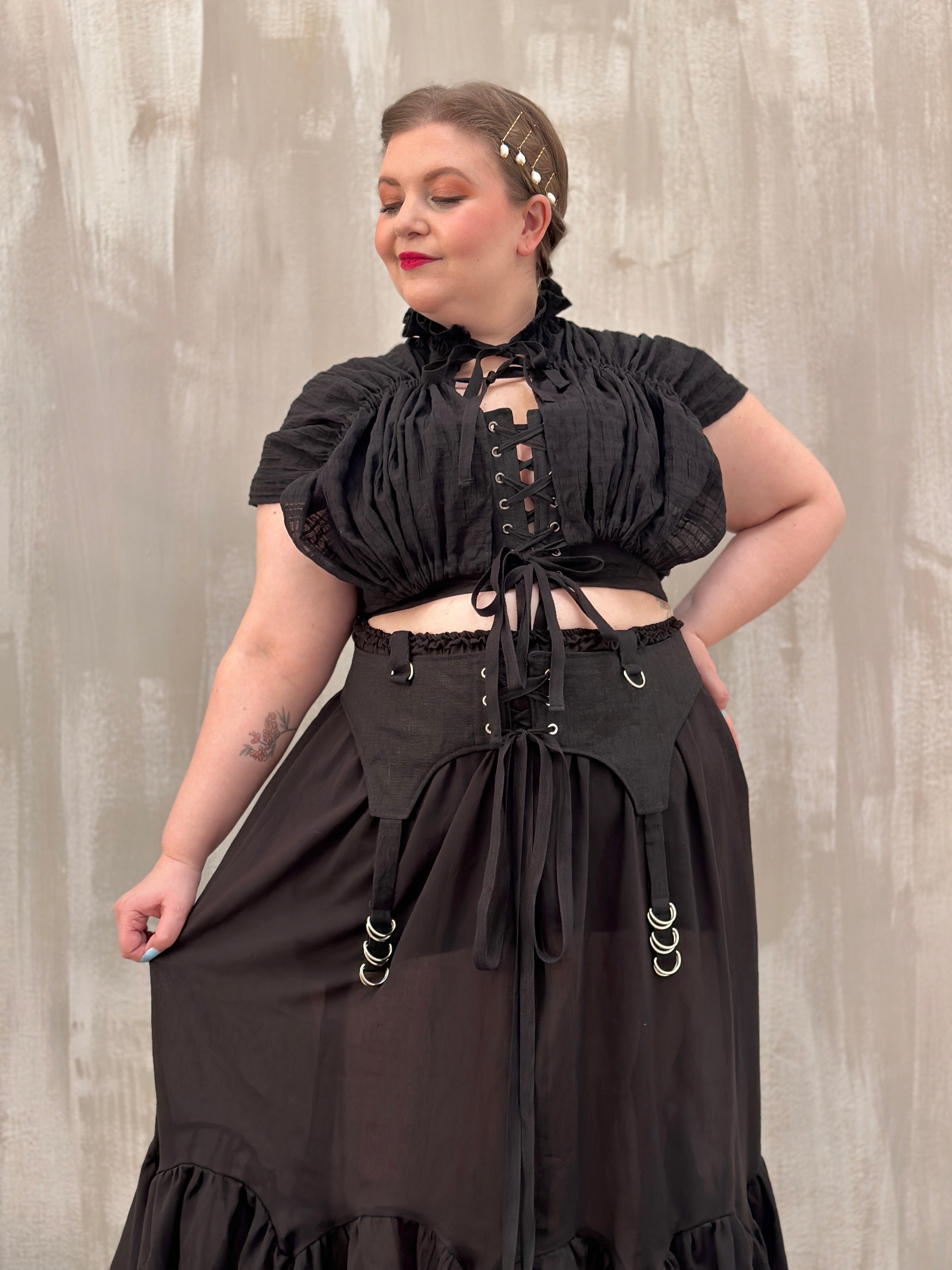 Sample Sale: Linen Garter/Belt for Skirts (Size I)