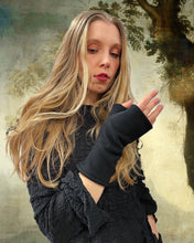 Fingerless Gloves in Ribbed Fleece
