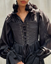 Maxi Alchemist Chemise in Black Cotton Gauze