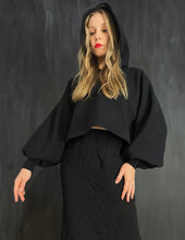 Bishop Sleeve Cropped Hoodie