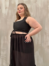 Semi-Sheer Petticoat Skirt (Black)