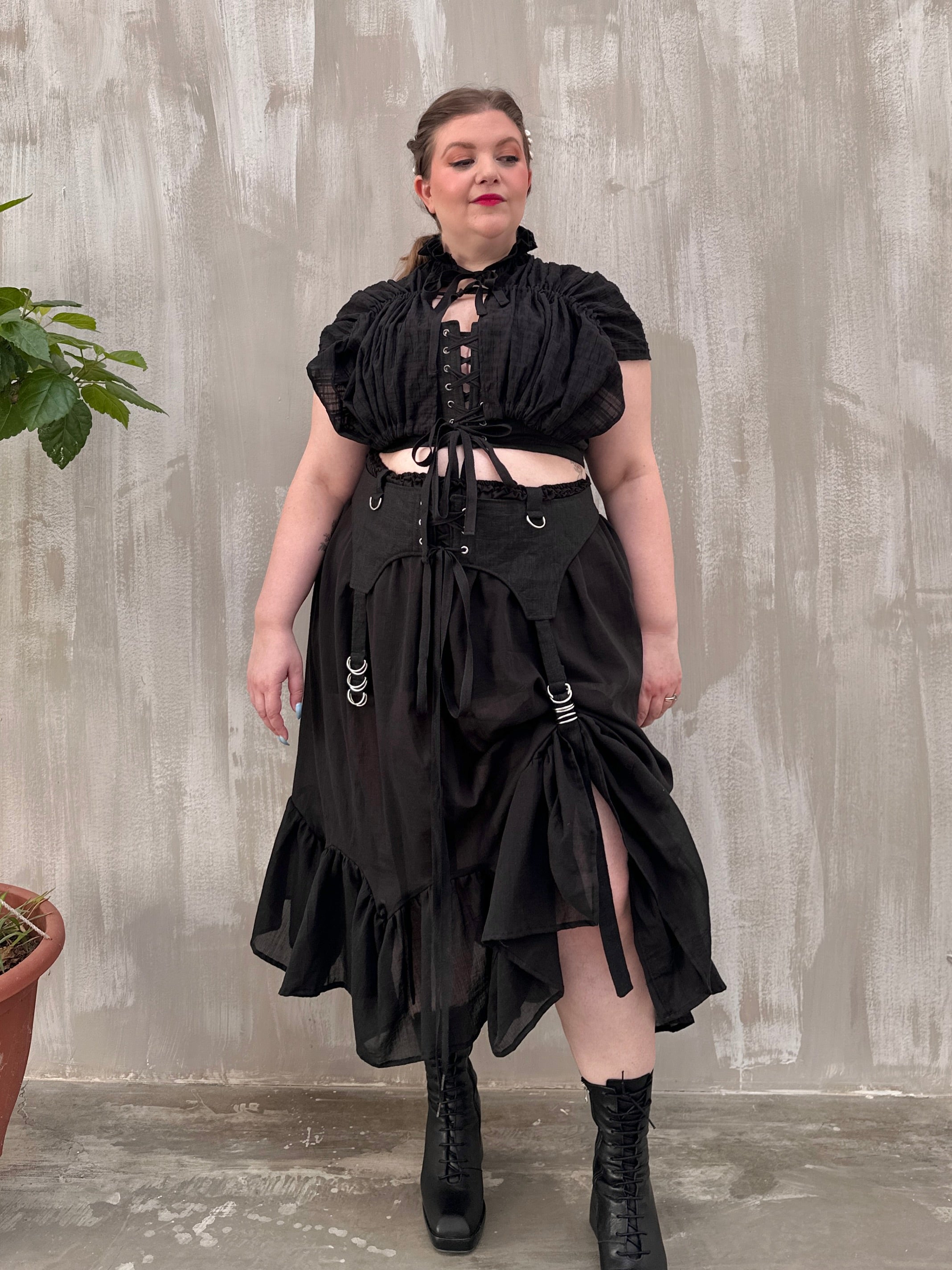 Sample Sale: Linen Garter/Belt for Skirts (Size I)
