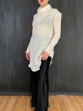 Sample Sale: High Collar Tunic in Cream Crinkled Cotton (All Sizes)