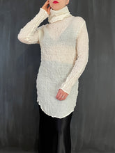 Sample Sale: High Collar Tunic in Cream Crinkled Cotton (All Sizes)