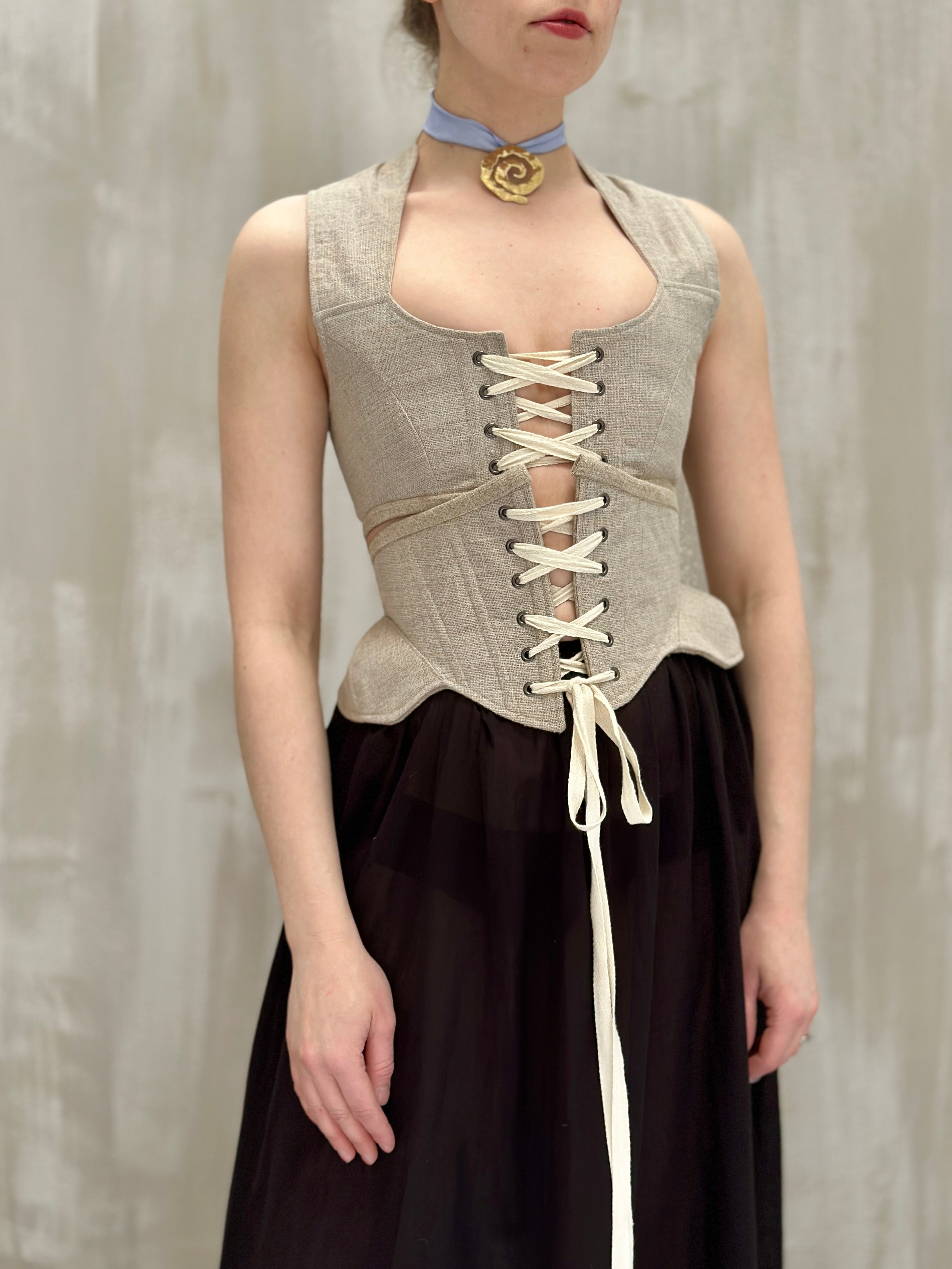 Regency Bralette in Burlap Linen (Ecru)