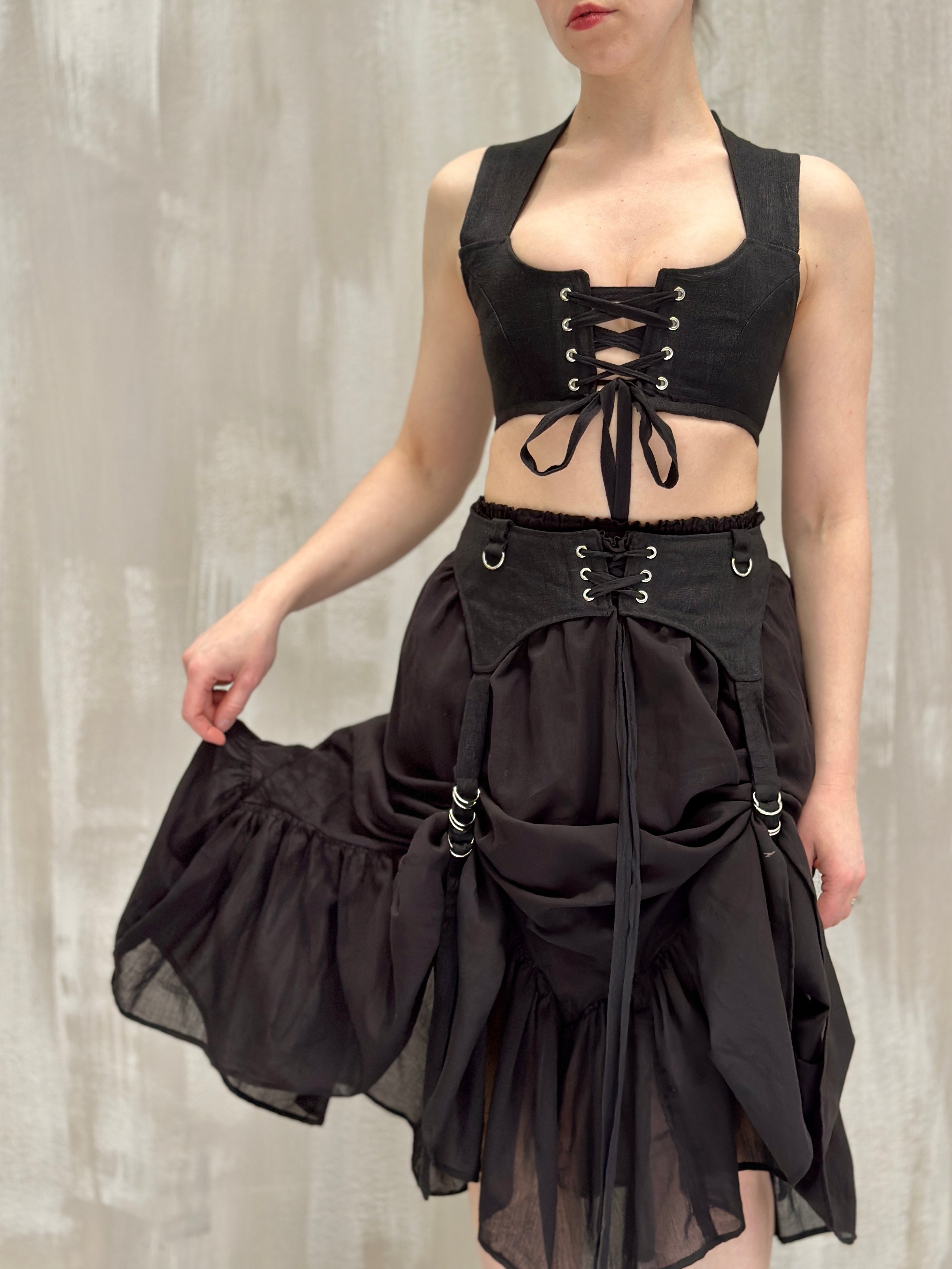 Sample Sale: Linen Garter/Belt for Skirts (Size I)