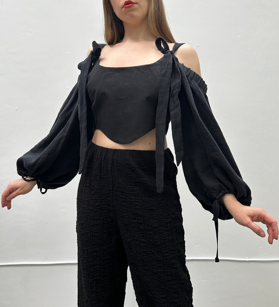 Sample Sale: Bustier w/Bishop Sleeve (Up to 42
