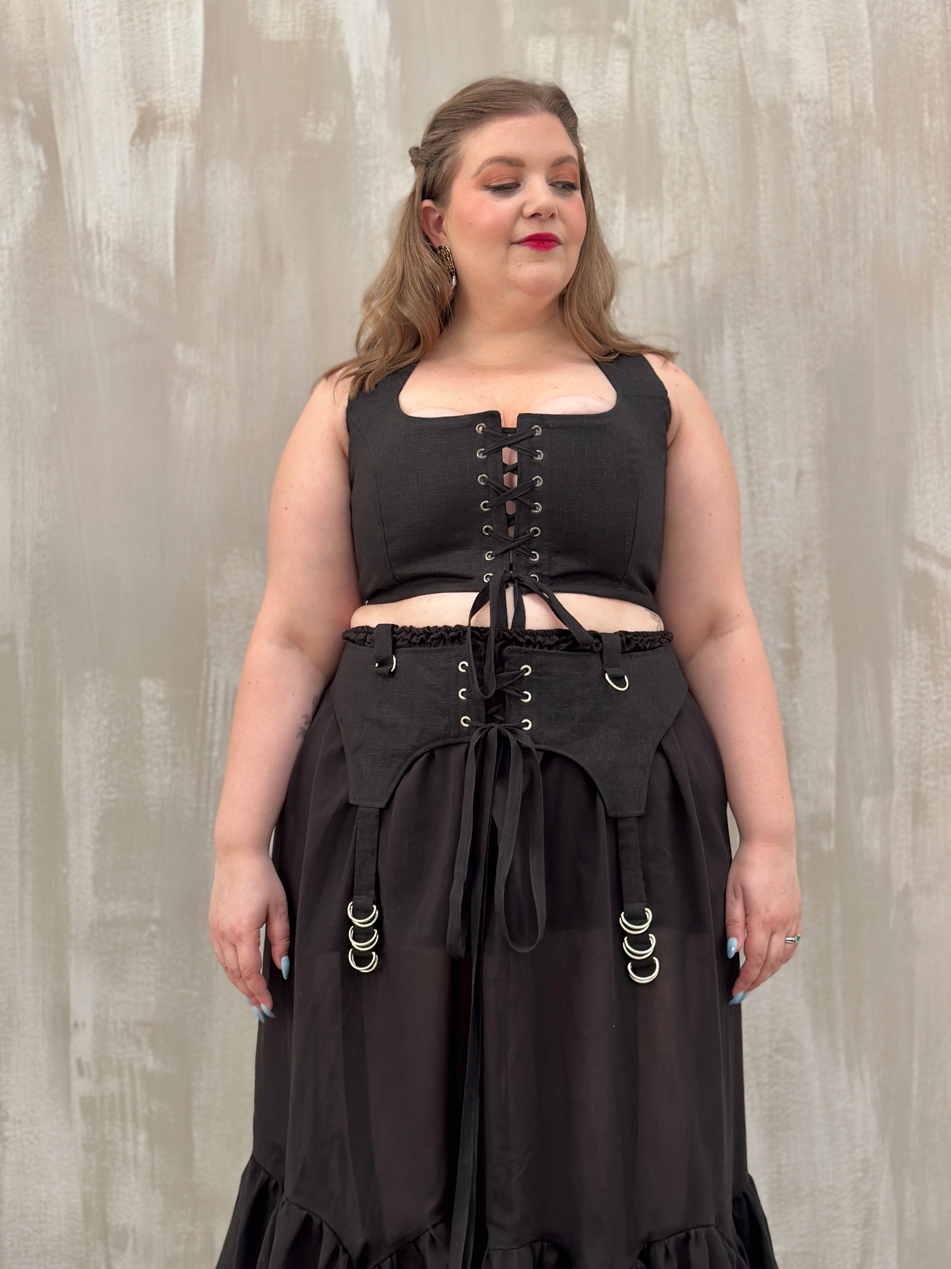 Sample Sale: Linen Garter/Belt for Skirts (Size I)