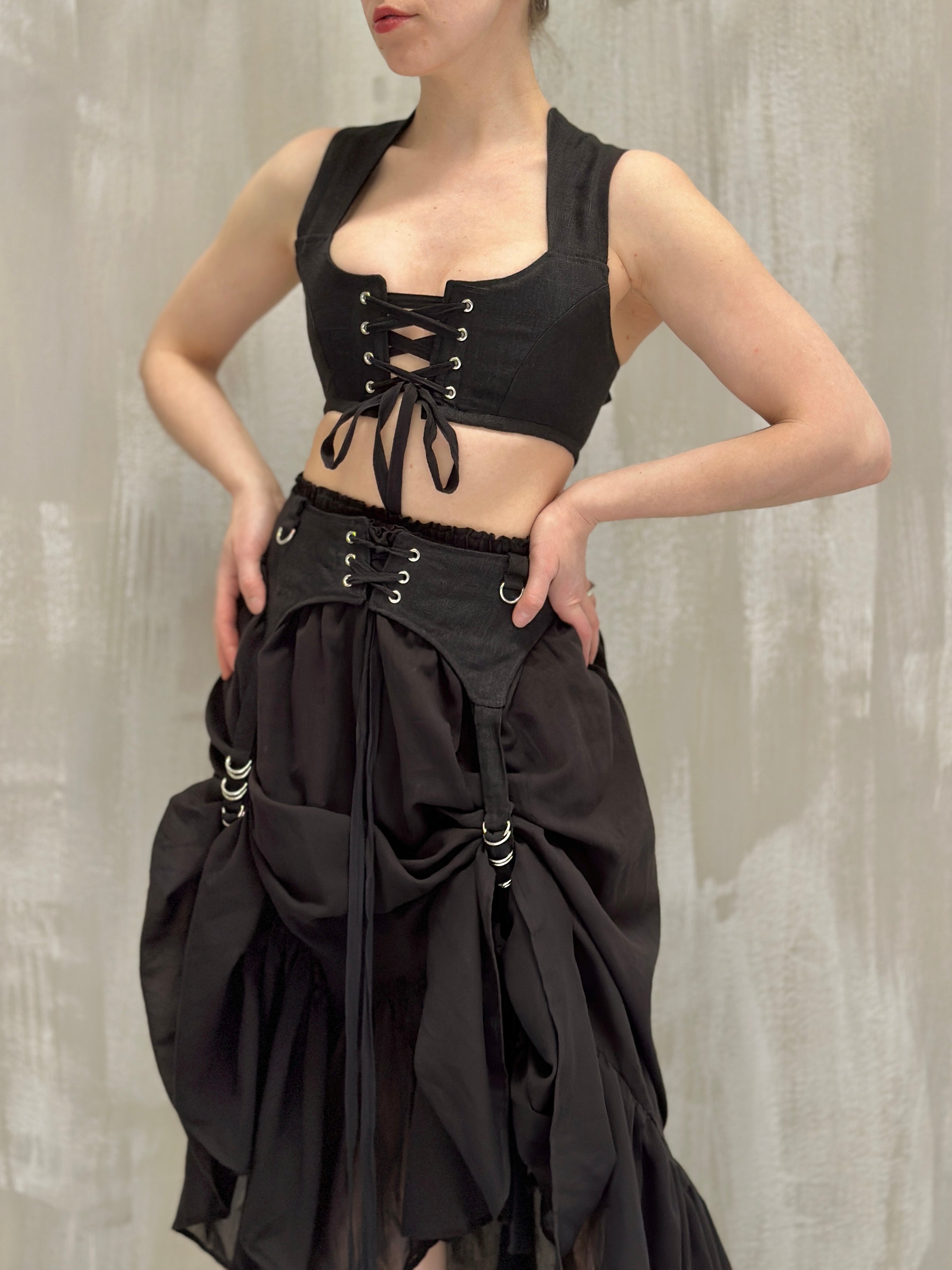Sample Sale: Linen Garter/Belt for Skirts (Size I)
