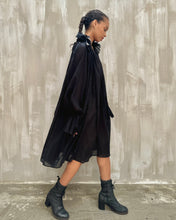 Maxi Alchemist Chemise in Black Cotton Gauze