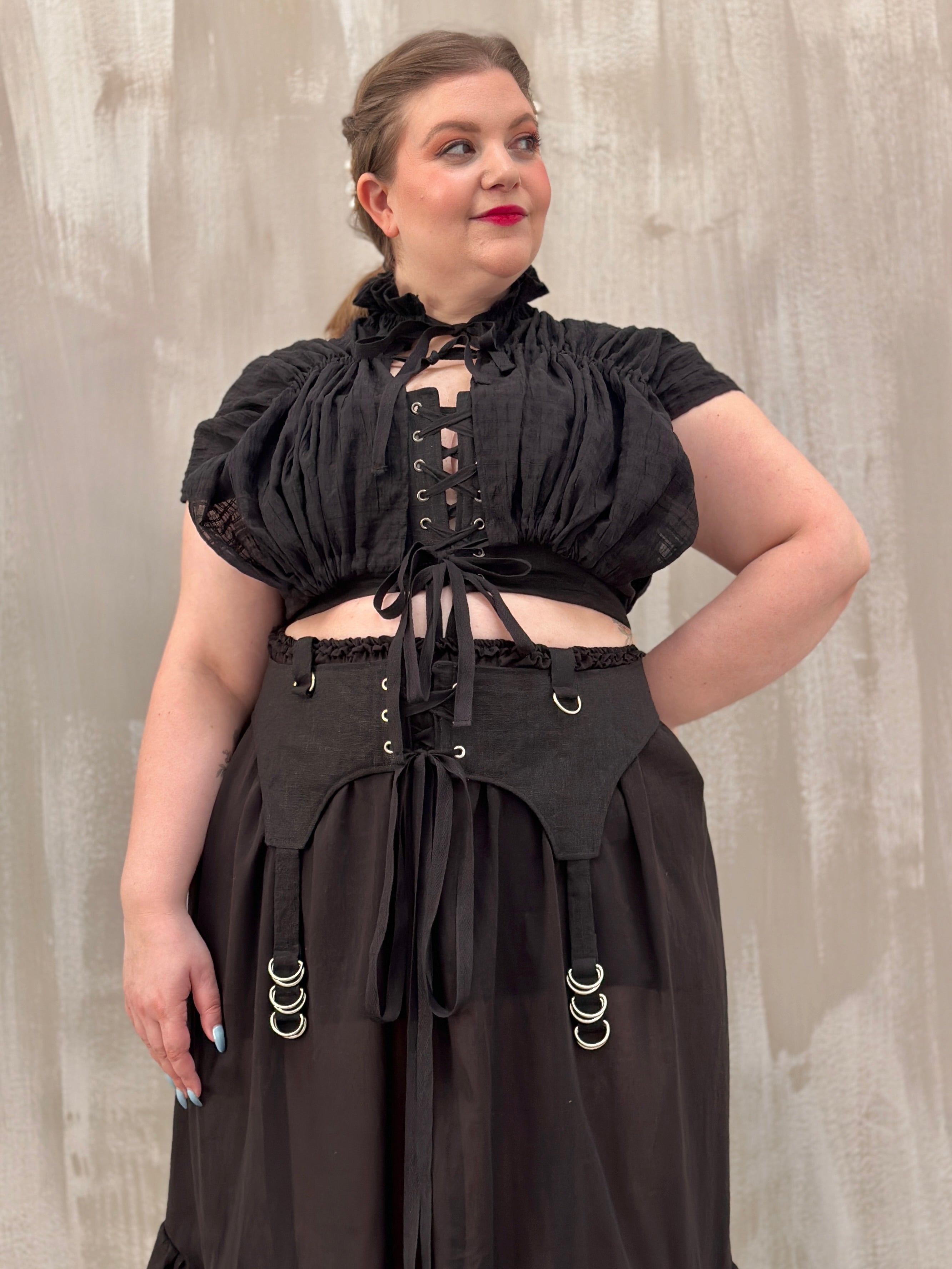 Sample Sale: Linen Garter/Belt for Skirts (Size I)