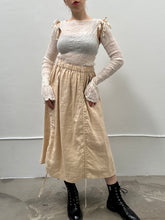 Sample Sale: Drawstring Skirt in Champagne Linen (Multiple Sizes)