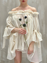 Paperbag Tunic in Cotton Voile (Parchment)