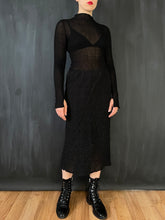 Semi-Sheer Ruff Collar Longsleeve in Black