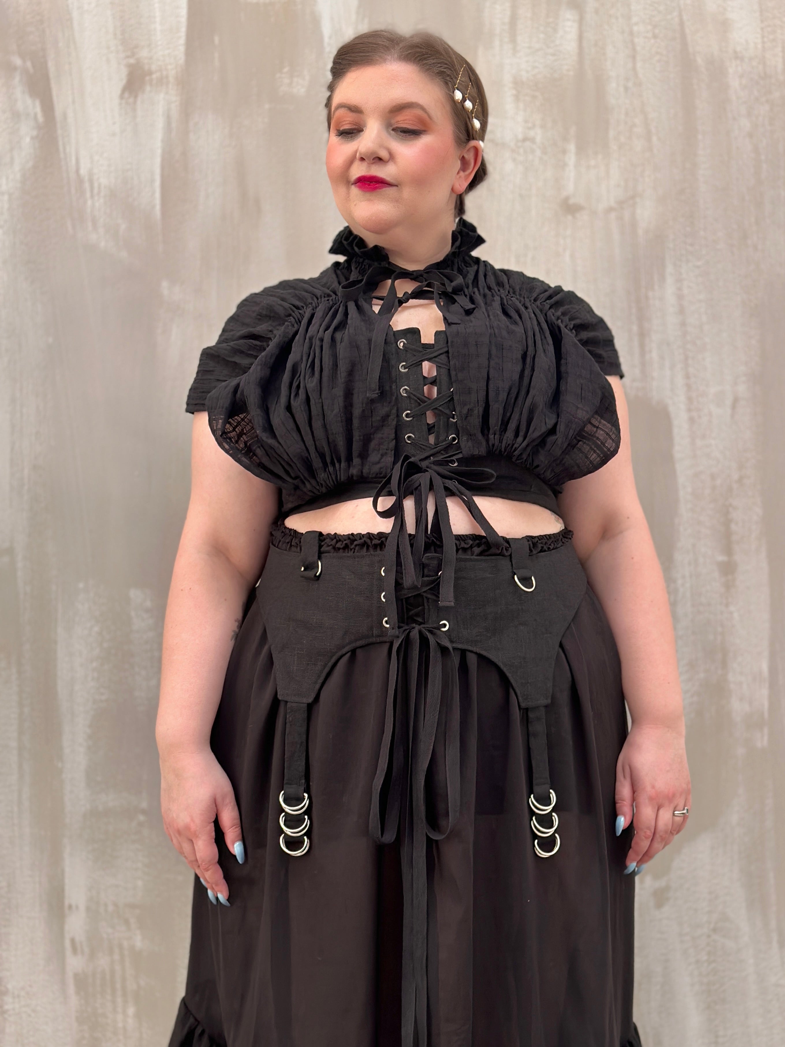 Sample Sale: Linen Garter/Belt for Skirts (Size I)