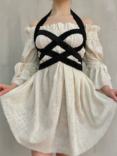 Crossover Harness in Black Satin (Made-to-Order)