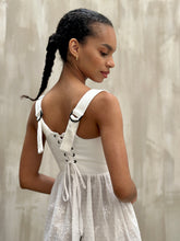 Caterina Stays Gown in White Broderie