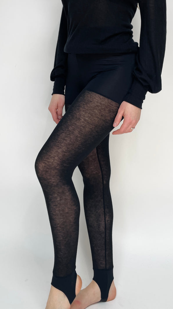 Sample Sale: Stirrup Leggings in Sheer Jersey (S & L)