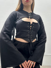 Sample Sale: Arundel Hook and Eye Shrug in Bamboo Fleece (Size I)