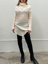 Sample Sale: High Collar Tunic in Cream Crinkled Cotton (All Sizes)