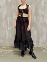 Semi-Sheer Petticoat Skirt (Black)