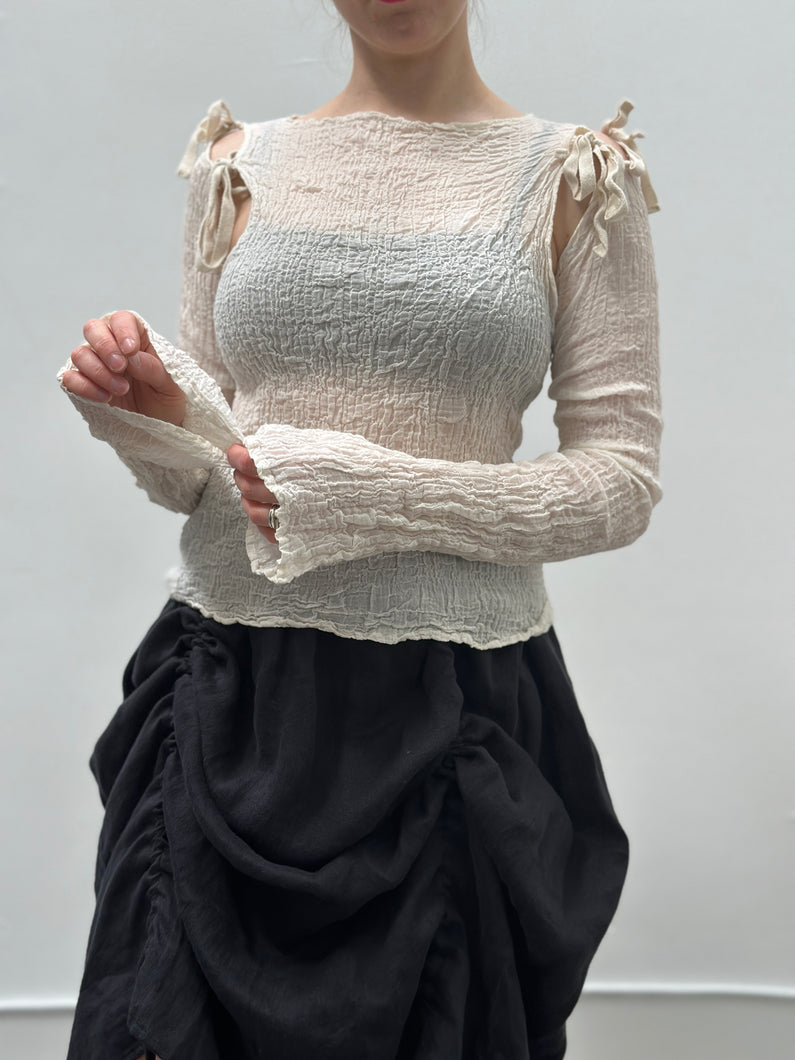 Sample Sale: Detached Sleeve Top in Ivory (Multiple Sizes)