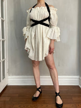 Crossover Harness in Black Satin (Made-to-Order)