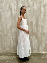 Caterina Stays Gown in White Broderie