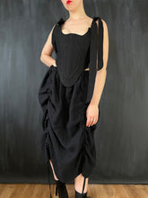 Four-Way Drawstring Skirt in Washed Linen
