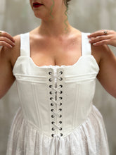 Caterina Stays Gown in White Broderie