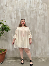 Paperbag Tunic in Cotton Voile (Parchment)