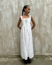 Caterina Stays Gown in White Broderie